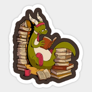 Book wyrm Sticker